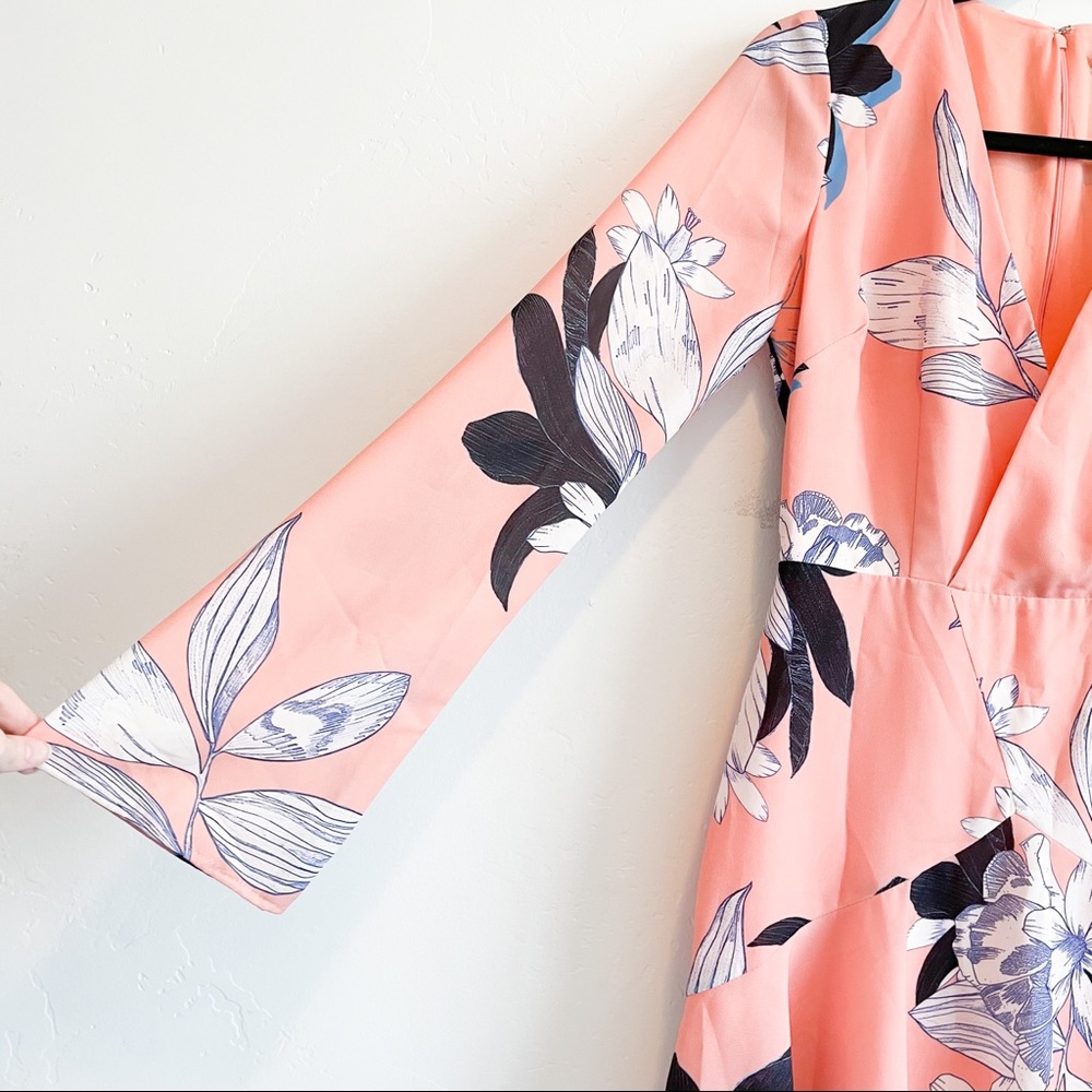 Cooper st dreamy vines peach mini dress size 4 - Picture 3 of 13
